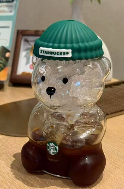 BBC1  Hot Bear Coffee Maker Cold Drink Glass Cup