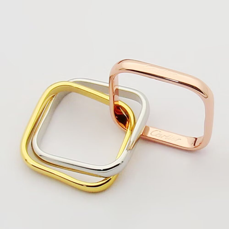 CAR60 Cater Classic Three Color Three Circle Ring 18K gold plated ring for lover gift jewelry