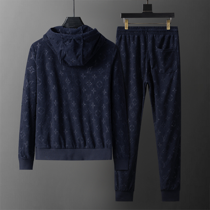 LVC300 New men's autumn and winter long sleeved suit top+pants clothing