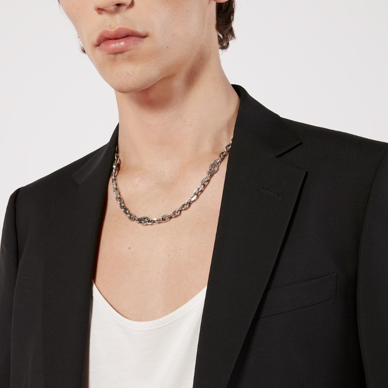 X739  Men's and women's titanium steel necklace jewelry