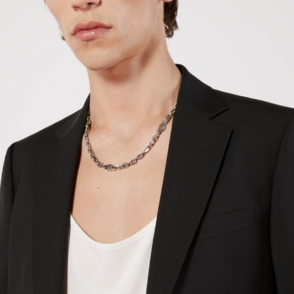 X739  Men's and women's titanium steel necklace jewelry