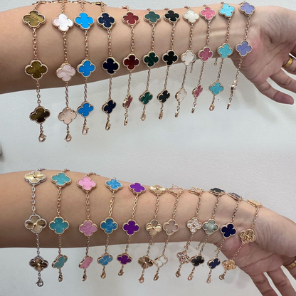 VAB100 Natural Stone 4 Flower Bracelet Premium Jewelry No packaging AAAAA quality