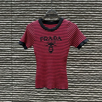 PRC80 New women's summer T-shirt knitted ice silk fabric clothes