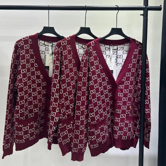 GUC5  New autumn and winter women's wool sweater cardigan clothing