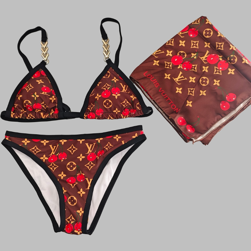 BL2501 New women's summer swimsuit bikini two-piece set+square scarf bikini