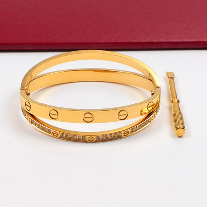 CAB44 Brand Bracelet 316L steel plating gold Bangle Jewelry