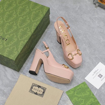 JHGS14 Slipper 12CM Heel Size 35-42 Lether Shoes with box