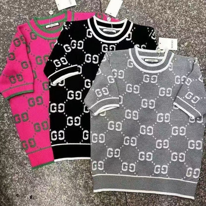 GUC14 New women's summer T-shirt knitted ice silk fabric clothes