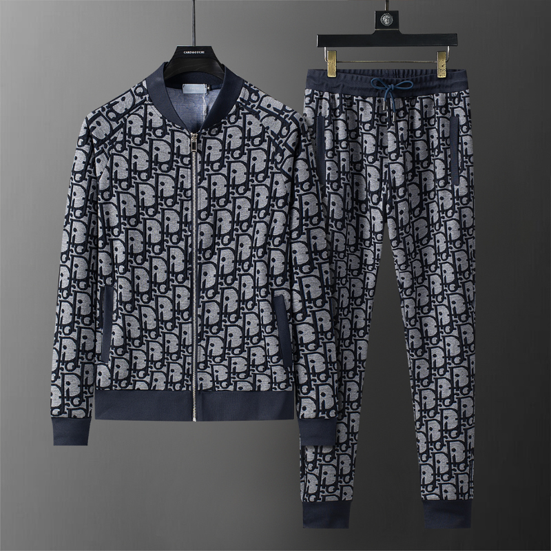 DIC132 New men's autumn and winter long sleeved suit top+pants clothing