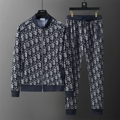 DIC132 New men's autumn and winter long sleeved suit top+pants clothing