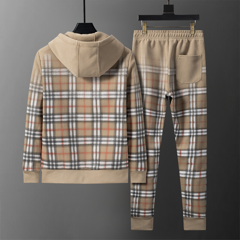 BUC202  New men's autumn and winter long sleeved suit top+pants clothing