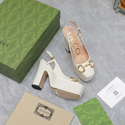 JHGS14 Slipper 12CM Heel Size 35-42 Lether Shoes with box