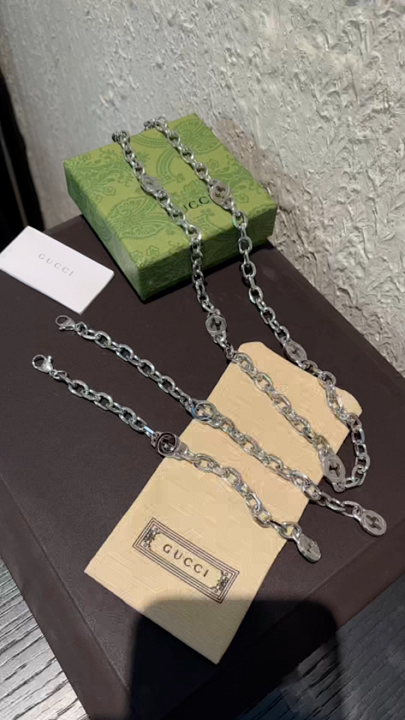 X739  Men's and women's titanium steel necklace jewelry