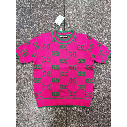 GUC14 New women's summer T-shirt knitted ice silk fabric clothes