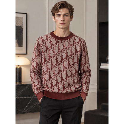 DIC201  New men's autumn and winter round neck sweater pullover sweater wool sweater clothing