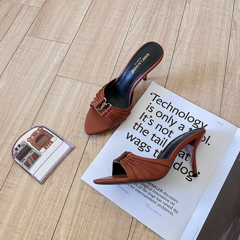 MYS3 Synthetic Leather 9CM Slippers Size 35-41 Shoes with Box