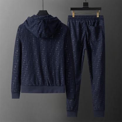 FDC120 New men's autumn and winter long sleeved suit top+pants clothing
