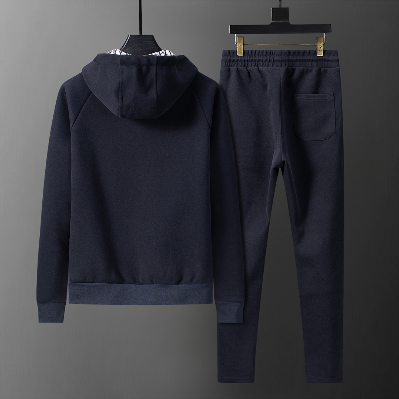 DIC200  New men's autumn and winter long sleeved suit top+pants clothing