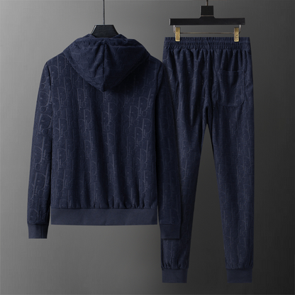 DIC130 New men's autumn and winter long sleeved suit top+pants clothing