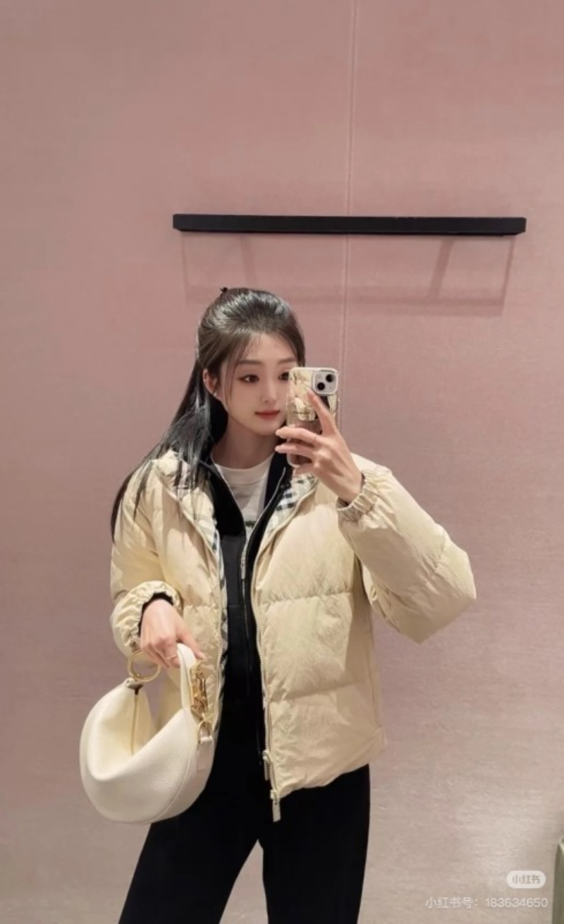 110201  New double-sided stand up collar women's down jacket clothing