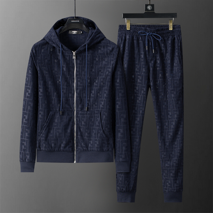 FDC120 New men's autumn and winter long sleeved suit top+pants clothing