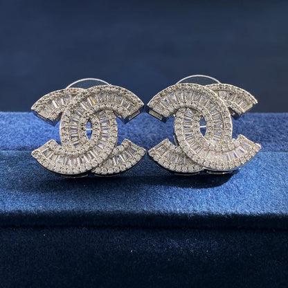 CHE188 Classic CC Diamond Earrings High Quality Jewelry