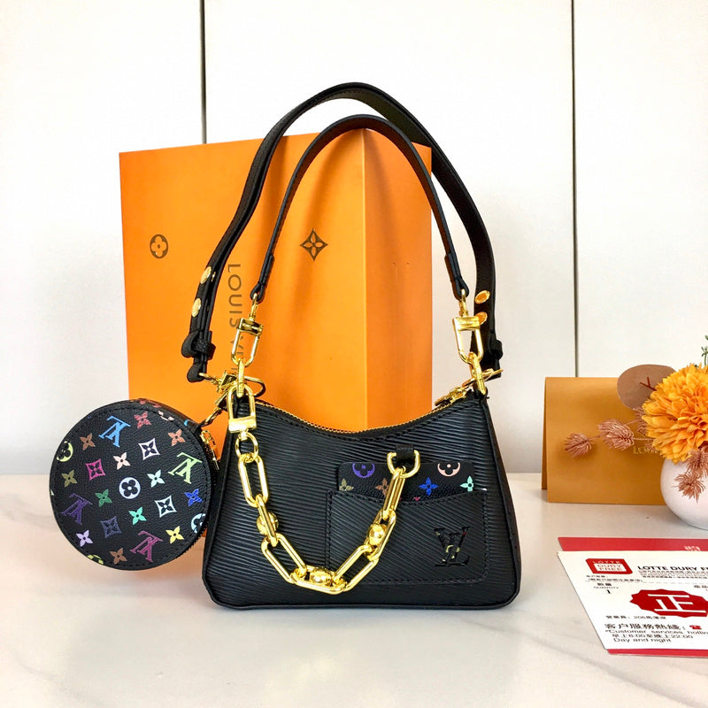 LLP022 Leather Bag 19-13.5-6.5CM Shoulder Bags