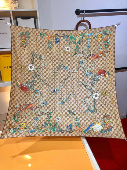 XGC14 Silk satin 90-90CM Scarf