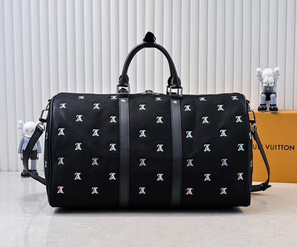 LLP197 Leather Bag 50-29-23CM Embroidery Travel Bags