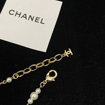 CHB49  Women's Head Star Double C Pearl Bracelet Jewelry