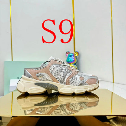 BDS8 Leather Slippers Women 35-41 Shoes with box