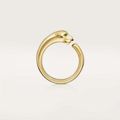 J142  Men's and women's titanium steel cheetah ring jewelry