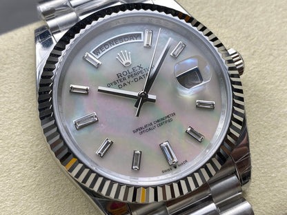 RW58  Women's fritillary face double calendar Week log watch 31MM