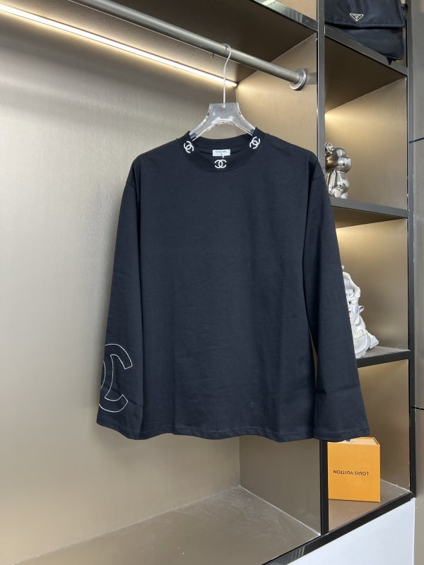 CHC01 New women's autumn and winter pure cotton long sleeved base embroidered clothing