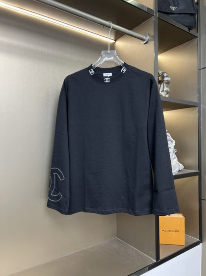 CHC01 New women's autumn and winter pure cotton long sleeved base embroidered clothing