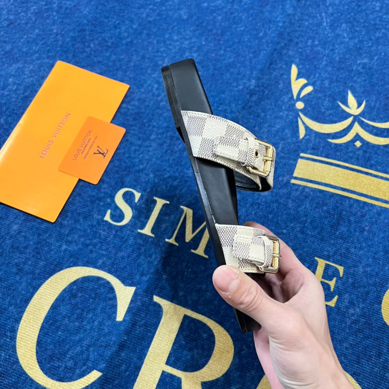 MJLS08 Women slipper Leather Shoes 35-42 with box