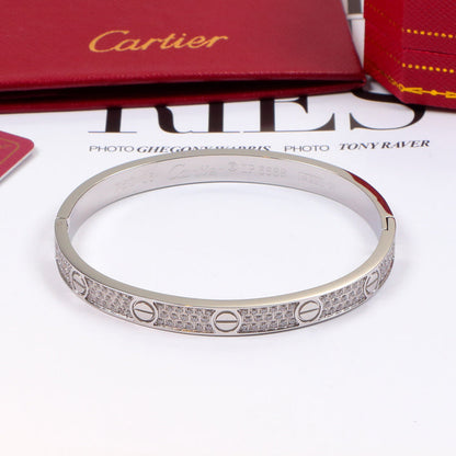 CAB25 Bracelet full diamonds screw bracelet no screwdriver  Jewelry