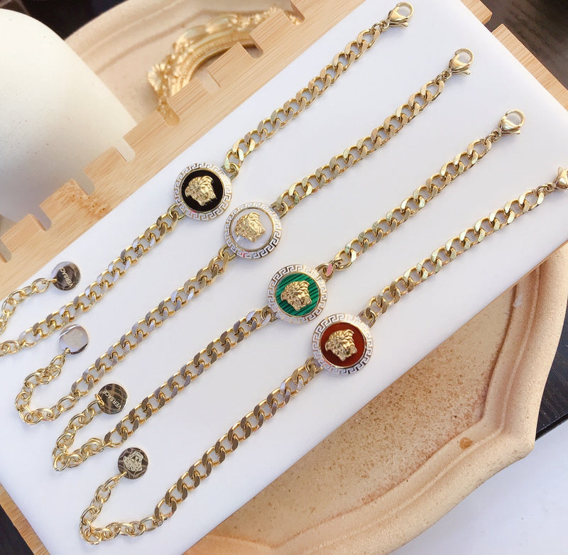 VEL036 Bracelet 316L steel plating gold Jewelry