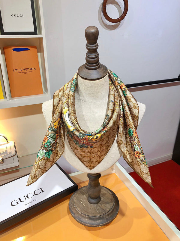 XGC14 Silk satin 90-90CM Scarf