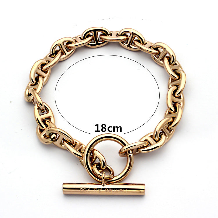 HB18 Bracelet 316L steel 18K gold  plating Jewelry for women