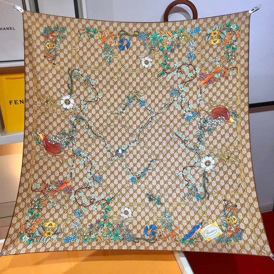 XGC14 Silk satin 90-90CM Scarf