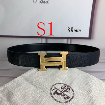 HBL5 Real leather 3.8CM 95-125CM Belt with all packing