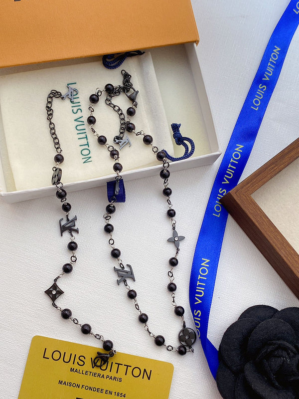 X678 Men's Titanium Steel Necklace Bracelet Set Jewelry