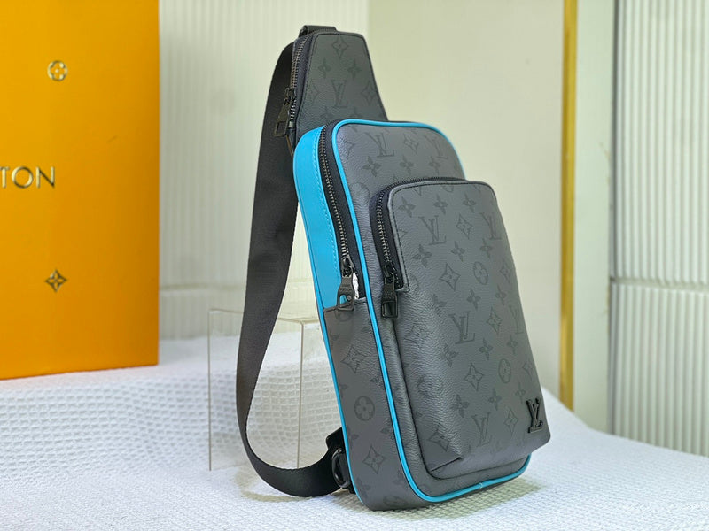 LLP77 Men Leather Bag 20-31-10CM Shoulder Bags