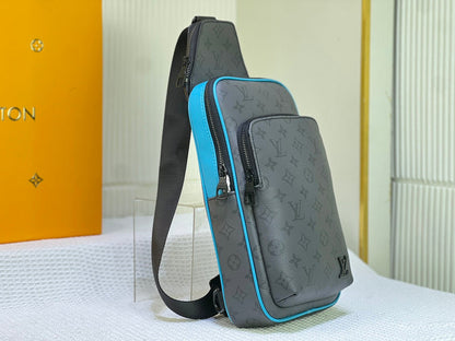 LLP77 Men Leather Bag 20-31-10CM Shoulder Bags