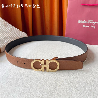 FBL7 wide 3.5cm total length 95-125cm Leather Belt High Quality With packing