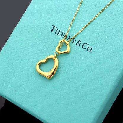 TN026   Women's heart-shaped stainless steel necklace jewelry