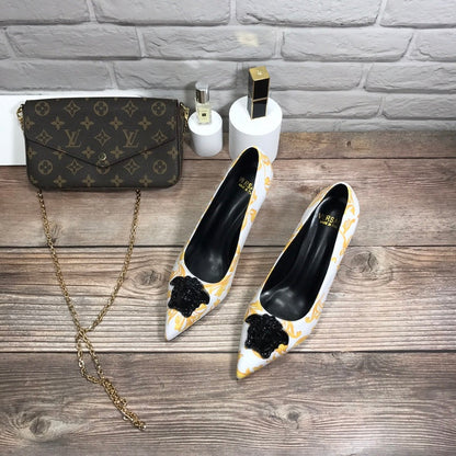 MVS7 Leather shoes women 7.0CM heel with all packaging