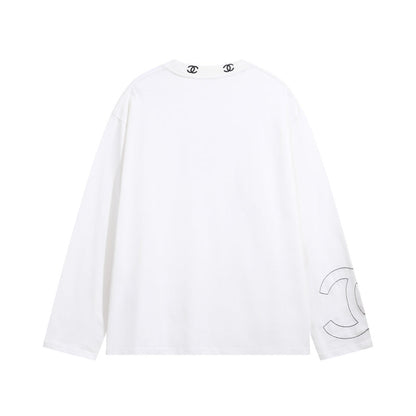 CHC01 New women's autumn and winter pure cotton long sleeved base embroidered clothing