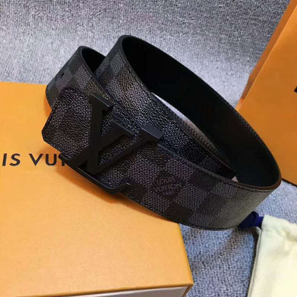 LVBL1 wide 3.8cm real leather women Belt with packing